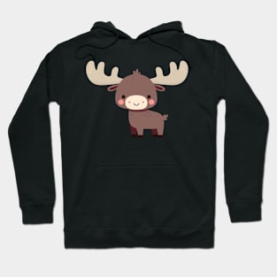 Cute Moose Art Hoodie